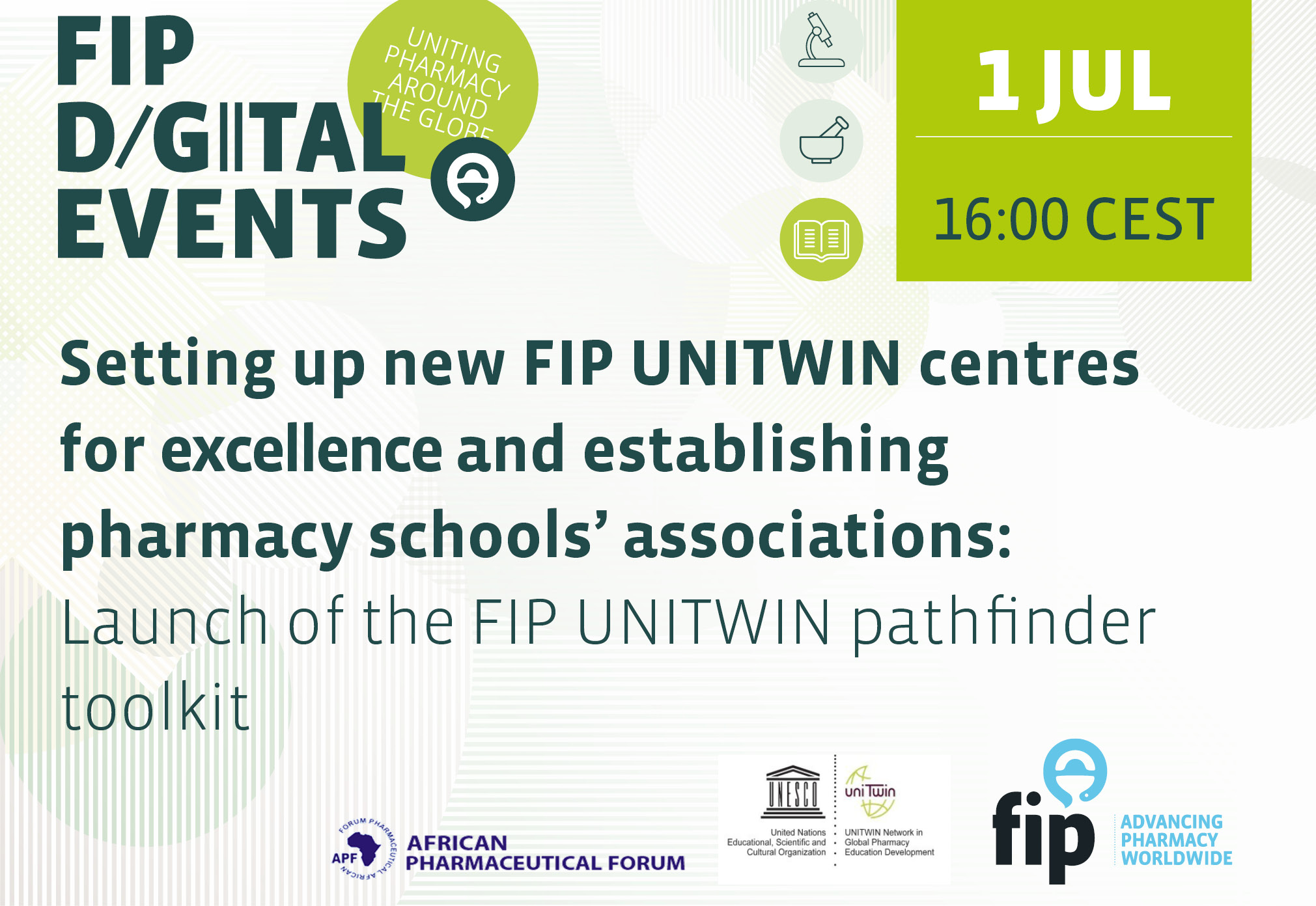 Setting up new FIP UNITWIN centres for excellence and establishing pharmacy schools’ associations: Launch of the FIP UNITWIN pathfinder toolkit Thumbnail