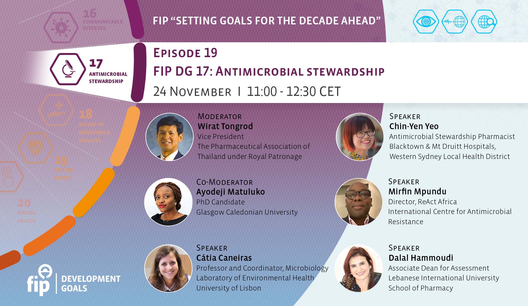 FIP “Setting goals for the decade ahead” | Episode 19 | FIP DG 17: Antimicrobial stewardship Thumbnail