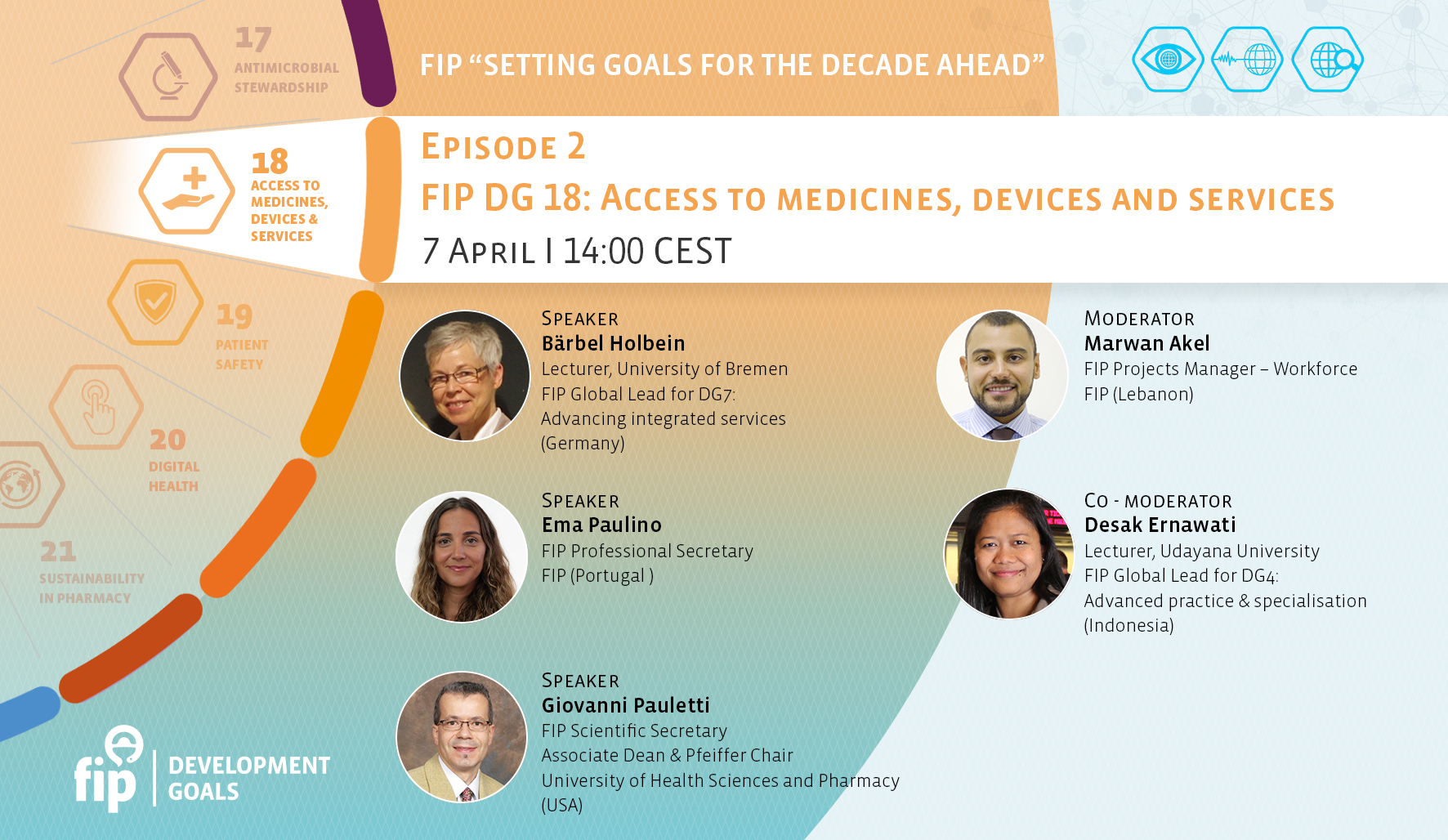 FIP “Setting goals for the decade ahead” | Episode 2 | FIP DG 18: Access to medicines, devices & services Thumbnail